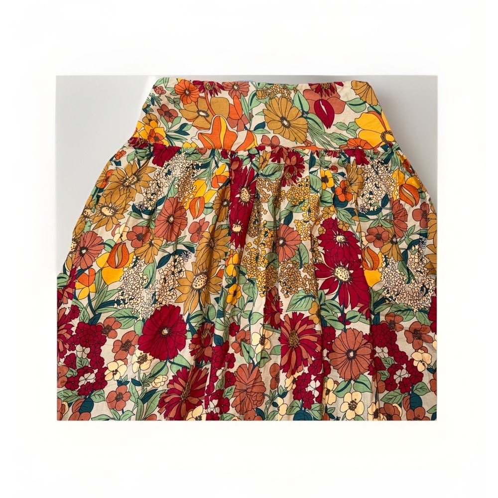 Natural Life Skirt Size M Floral Boho Maxi Pull On Cottage Smocked NWT Side Slit - Picture 2 of 6